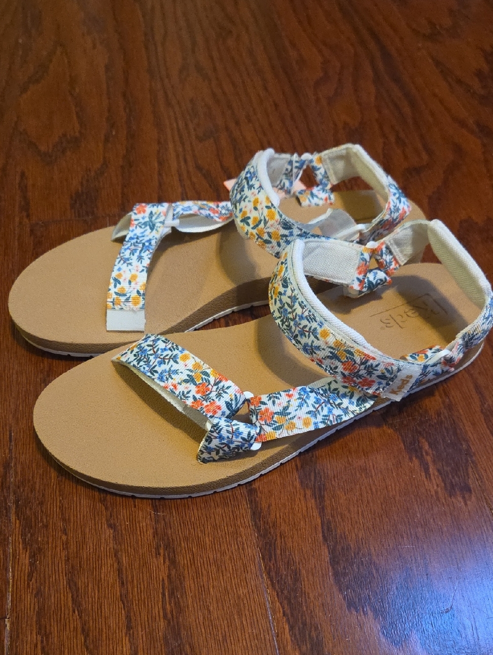 Rifle Paper X Keds Strap Sandals in Cream and Multicolor